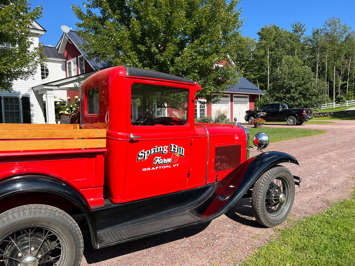 Spring Hill Farm red vintage truck